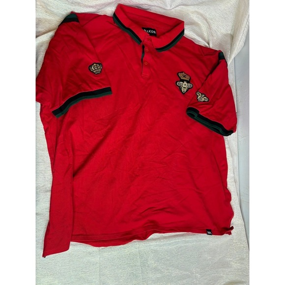 Makobi  red polo shirt size 5x cotton-95% - Picture 1 of 12